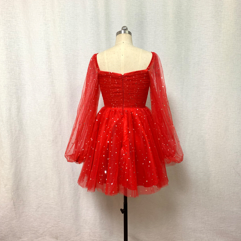 homecoming dresses 2023 red Two Piece Tight Red Sequins Homecoming Dress – Modsele main image 1