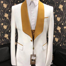 Load image into Gallery viewer, Men’s 3 Pieces Suit Shawl Lapel Suits One Button Tux For Dinner Wedding