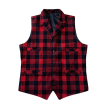 Load image into Gallery viewer, Ugly Christmas Vest for Men Red Plaid Vest