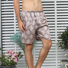 Load image into Gallery viewer, Mens Satin Shorts Sleepwear Satin Pajama Silk Sleep Shorts