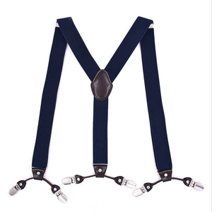 Men's Suspenders with Strong Clips Adjustable Y Back Groomsmen Suspenders Heavy Duty Clips