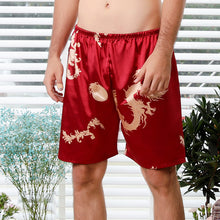 Load image into Gallery viewer, Mens Satin Shorts Sleepwear Satin Pajama Silk Sleep Shorts