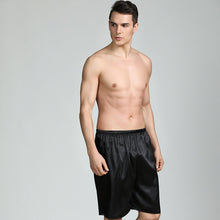 Load image into Gallery viewer, Mens Satin Shorts Sleepwear Satin Pajama Silk Sleep Shorts
