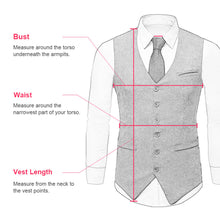 Load image into Gallery viewer, Men&#39;s Suit Vest Lapel Wool Herringbone Casual Formal Business Vest Groomman For Wedding Prom
