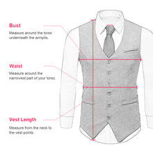 Load image into Gallery viewer, V-Neck Wool Tweed Herringbone Suit Vests For Daily Business