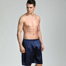 Load image into Gallery viewer, Mens Satin Shorts Sleepwear Satin Pajama Silk Sleep Shorts
