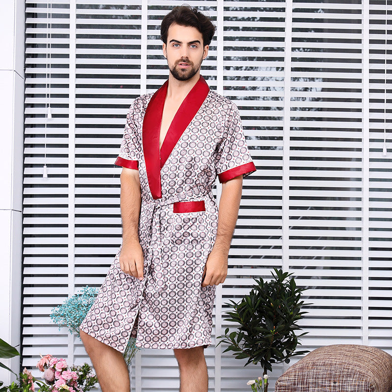 men's short dressing gown Mens Next Charcoal Grey Lightweight Waffle Dressing Gown M