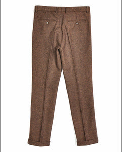 Wedding Suit Pants for Boys Groomsmen Groom Big and Tall Herringbone Men's Trousers Regular Fit