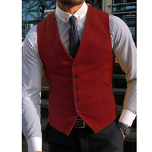 Load image into Gallery viewer, Men's Suit Vest For Wedding GroommanTweed Business Waistcoat Jacket V Neck Formal Casual  Waistcoat