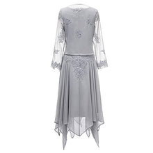 Load image into Gallery viewer, Pink Lace Mother of the Bride Dress  - 2 Pieces Chiffon Irregual Dress Suit With Jacket Plus Size
