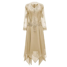 Load image into Gallery viewer, Pink Lace Mother of the Bride Dress  - 2 Pieces Chiffon Irregual Dress Suit With Jacket Plus Size
