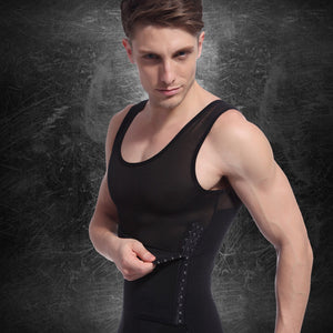 Men Body Shaper Slimming Vest Tight Tank Top Compression Shirt Tummy Control Underwear Shorts Thin