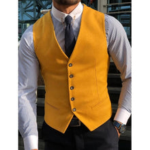 Load image into Gallery viewer, Men's Suit Vest For Wedding GroommanTweed Business Waistcoat Jacket V Neck Formal Casual  Waistcoat
