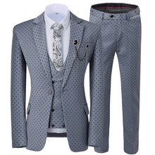 Load image into Gallery viewer, Men 3-Piece Lapel Double Breasted Little Bit Slim Fit Formal Suits (No Tie)