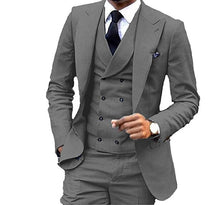 Load image into Gallery viewer, Men's Suit 3 Piece One Button Lapel Double Breasted Slim Fit Business For Wedding Suits