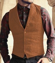 Load image into Gallery viewer, Made to Order Black Mens Vest Casual Business Waistcoat Lapel Collar