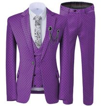 Load image into Gallery viewer, Men 3-Piece Lapel Double Breasted Little Bit Slim Fit Formal Suits (No Tie)