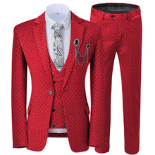 Load image into Gallery viewer, Men 3-Piece Lapel Double Breasted Little Bit Slim Fit Formal Suits (No Tie)