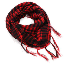 Load image into Gallery viewer, Scarfs For Men 100*100cm Hiking Tassel Plaid Desert Scarf Military Arab Tactical Scarf Mask