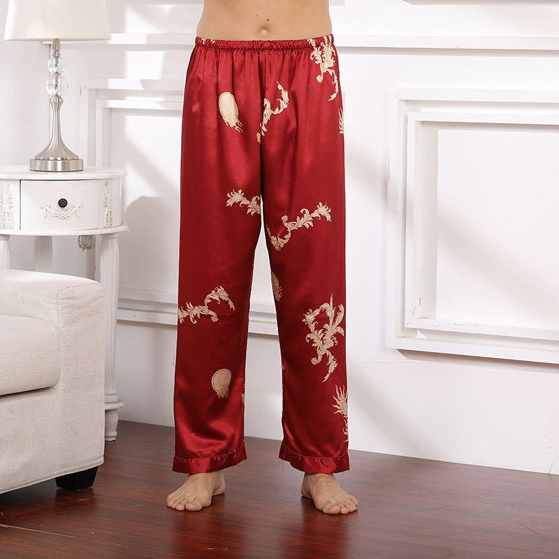 Men's Dragon Silk Satin Draped Long Pajama Pants – DressCulture