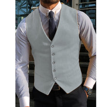 Load image into Gallery viewer, Men&#39;s Suit Vest For Wedding GroommanTweed Business Waistcoat Jacket V Neck Formal Casual  Waistcoat