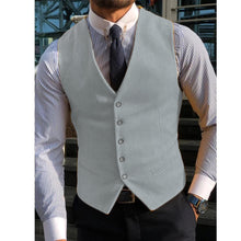 Load image into Gallery viewer, Men's Suit Vest For Wedding GroommanTweed Business Waistcoat Jacket V Neck Formal Casual  Waistcoat
