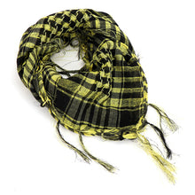 Load image into Gallery viewer, Scarfs For Men 100*100cm Hiking Tassel Plaid Desert Scarf Military Arab Tactical Scarf Mask