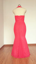 Load image into Gallery viewer, Sexy Mermaid Long Dark Coral Red Chiffon Prom Dress