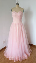 Load image into Gallery viewer, Sweetheart Long Baby Pink Tulle Prom Dress