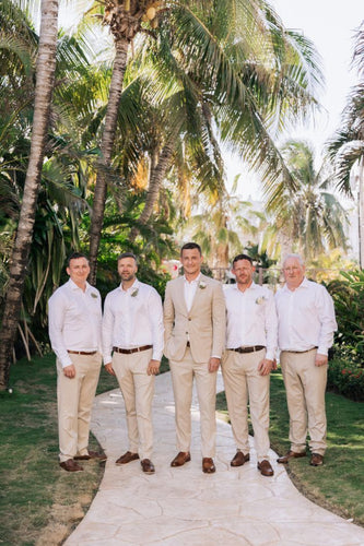 Twill Groomsmen Suits Pants Formal Casual