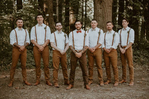 Tan Groomsmen Pants Wedding Formal Work