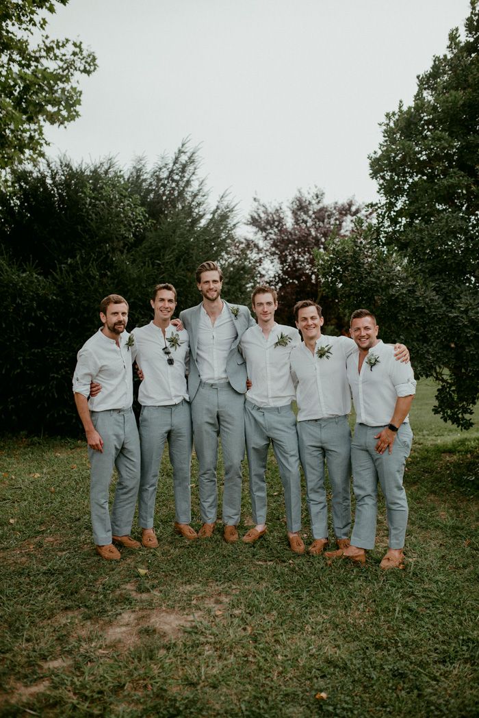 Grey Groomsmen Pants Wedding Group Groom Pants