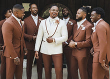 Load image into Gallery viewer, Terracotta Wedding Groomsmen 2-Piece Suit