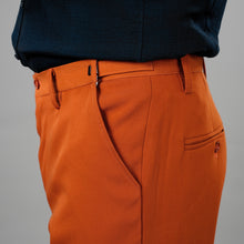 Load image into Gallery viewer, Burnt Orange Twill Pants 2025 Wedding Work with Adjustable Waist