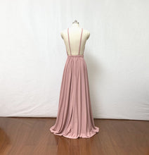 Load image into Gallery viewer, Dusty Rose Spandex Long Prom Dress