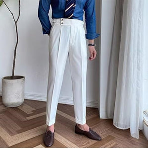 Formal Twill Pants with Adjustable Waistband