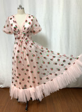 Load image into Gallery viewer, Strawberry Tulle Midi Prom Dress Made-to-Order with Puffy Sleeves