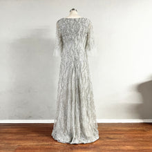 Load image into Gallery viewer, Gorgeous Grey Mother of the Bride Dress with Long Sleeves Prom Dress