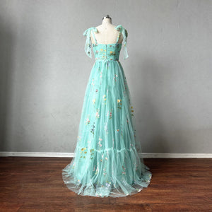 Fairy Prom Dress 2024 Tied Straps