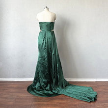 Load image into Gallery viewer, Beaded Satin Prom Dress with Draping