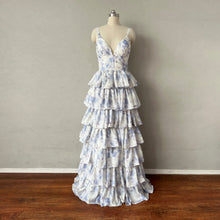 Load image into Gallery viewer, Ruffle Tiered Long Prom Dress Floral