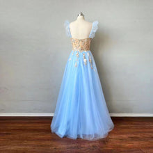 Load image into Gallery viewer, Fairy Blue Tulle Prom Dress