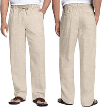 Load image into Gallery viewer, Linen Pants Boho Summer 2025 Beach Elastic Waist Drawstring