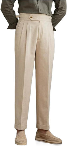 Linen Pants for Men Summer 2025 with Adjustable Waistband