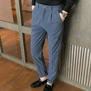 Corduroy Pants Relaxed Fit with Invisible Elastic Waistband