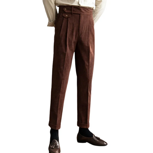 Corduroy Pants Relaxed Fit Navy Blue Coffee