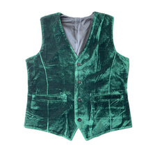 Load image into Gallery viewer, Emerald Green Velvet Vest for Men Burnt Orange Vest Wholesale Christmas Vest
