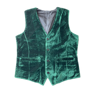 Emerald Green Velvet Vest for Men Burnt Orange Vest Wholesale Christmas Vest