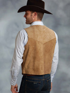 Suede Vest Men Cowboy Wedding Vests for Groomsmen