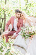 Load image into Gallery viewer, Dusty Rose Wedding Suits for Men Groom 2 Pieces WS1102